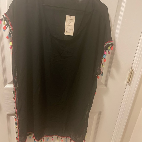 Women Chiffon Tassel Beach Cover Up - Picture 3 of 6